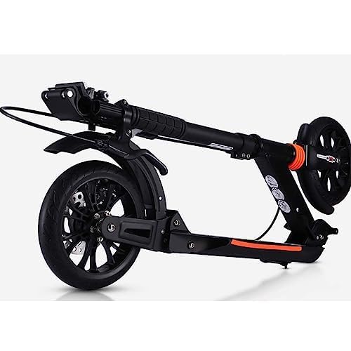 CYGJDWAQ Tretroller for Erwachsene Aluminium Alloy Commuter Scooter Support 100kg, Nicht-elektrischer Klapproller mit Scheibenbremsen, Einstellbarer Lenker von CYGJDWAQ