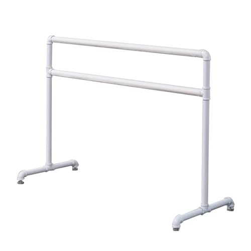 CYHTYM Ballettstange Mobile Ballettstange für Kinder mit Ledergriff, geeignet für Tanzstudio, Fitnessstudio, Beinpressestange(White2,1.2M/3.93FT) von CYHTYM