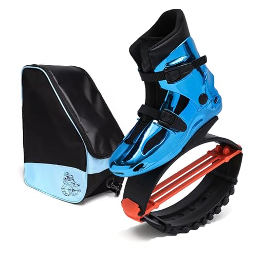 CYHTYM Sprungschuhe Indoor- und Outdoor-Fitness-Hüpfschuh-Rucksack, leuchtend blaue Moon Boots für Erwachsene, Tragkraft 50–130 kg(Large) von CYHTYM