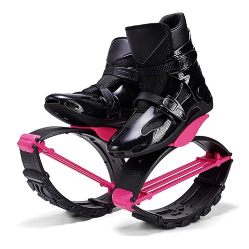 CYHTYM Sprungschuhe Schwarze und rosa Hüpfschuhe für Damen, Anti-Schwerkraft-Laufstiefel für drinnen und draußen, Tragkraft 55–110 kg(XL) von CYHTYM