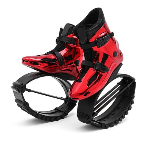 CYHTYM Sprungschuhe Schwarze und rote Hüpfschuhe, Anti-Schwerkraft-Laufstiefel mit herausnehmbarem Futter, Tragkraft 50–129 kg(XL) von CYHTYM