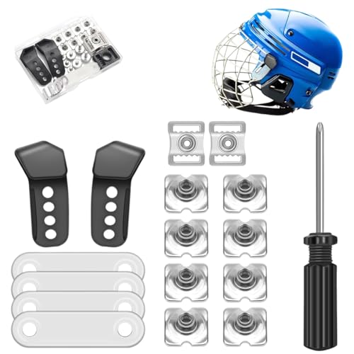 CYILPR Fußballhelm-Reparaturset, 31-teilig, für Fußballhelme, Hardware, Visiere, Clipschrauben, Muttern, Kinnriemen, Adapter, Hockeyhelme von CYILPR