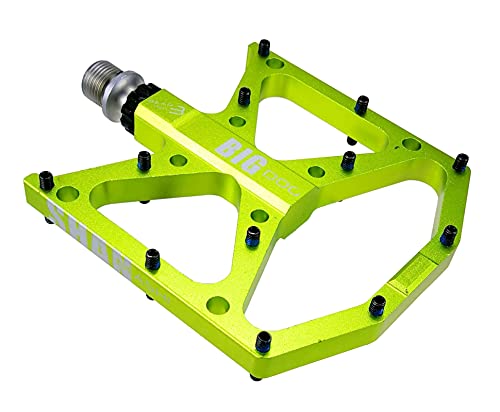 Fahrradpedale,Pedale Fahrrad Aluminiumlegierung 3 Lager Fahrradpedale Ultralight Anti Slip CNC Road MTB-Fahrradpedal Radfahren Versiegelte Lager Fahrradpedale (Color : Green) von CYMKYQ