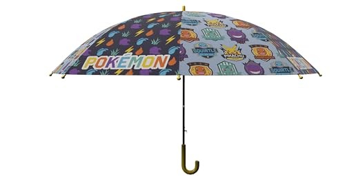 CyP Brands - Pokémon Regenschirm, Kinderschirm, Ø 54 cm, Kinderschirm, Automatik, Mehrfarbig, Offizielles Produkt, Mehrfarbig, mehrfarbig von CYPBRANDS