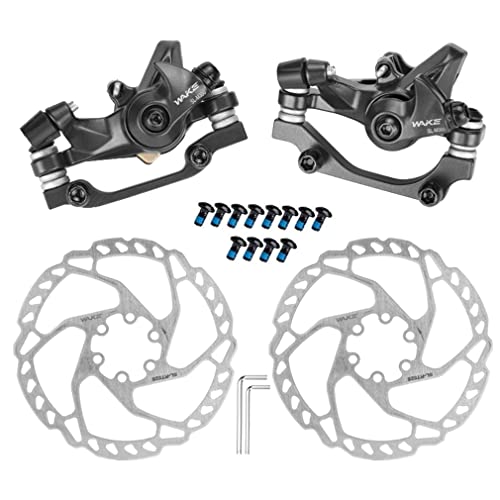MTB Mechanische Scheibenbremsen Vorne Hinten Bremsen Bremssattel 160 mm Rotor Bremsen Kit Mechanische Scheibenbremsen Set für Mountainbike Rennrad Reiten Fahrrad MTB Mechanische Scheibenbremsen Vorne Hinten Bremsen Bremssattel 160 mm Rotor Bremsen Kit Mechanische Scheibenbremsen Set für Mountainbike Rennrad Reiten Fahrrad von CYSKY