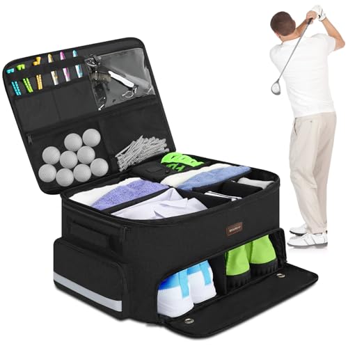 CYUREAY Golf-Kofferraum-Organizer für Auto, 2-lagiger Golf-Spind mit separatem belüftetem Schuhfach, Grauer Golf-Auto-Organizer für Golf-Zubehör, Golf-Auto-Aufbewahrung für Herren CYUREAY Golf-Kofferraum-Organizer für Auto, 2-lagiger Golf-Spind mit separatem belüftetem Schuhfach, Grauer Golf-Auto-Organizer für Golf-Zubehör, Golf-Auto-Aufbewahrung für Herren von CYUREAY