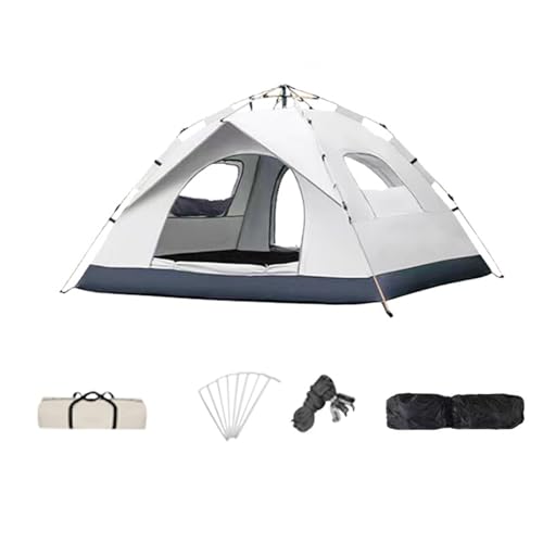 CYzpf 3-6 Personen Camping Zelt Wasserdicht & Winddicht Schnell Set-up und Tragen Pop Up Zelt für Picknick Wandern Outdoor-Aktivitäten,Gray,2.16m*1.35m*1.85m von CYzpf