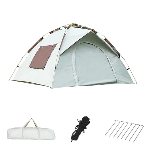 CYzpf Camping Zelt 2-4 Personen Instant Pop Up Zelt Wasserdicht Schicht Automatische Kuppelzelt Ultraleicht für Rucksackreisen Wandern,Gray2,2.2m*2.0m*1.45m von CYzpf
