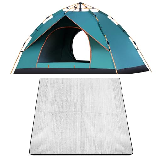 CYzpf Camping Zelt Kompaktes 2-4 Mann Kuppelzelt Schneller Aufbau 4 Jahreszeiten Wasserdicht & Winddicht Campingzelt für Picknick Outdoor-Aktivitäten,Green2,2m*2m von CYzpf