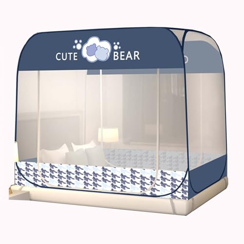 CYzpf Moskitonetz für Bettten Feinmaschig Mesh Betthimmel für Doppelbett Einzelbett Aufklappbar Moskitonetz Ideal für Reisen Zuhause und Camping,Bear,1.8m*2.0m von CYzpf