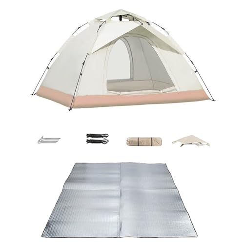 CYzpf Zelt Camping 2-3 Personen Instant Pop Up Wasserdicht Ventilationssystem Einfach Aufzubauen und zu Tragen Zelt für Familie Garten und Rucksackreisen,White2,2.0m*1.5m*1.3m von CYzpf