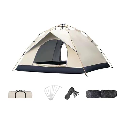 CYzpf Zelte Camping für 3-6 Person 3 Jahreszeiten Kuppelzelt wasserdichte Winddicht für Camping Reise Trekking Garten Backpacking,Khaki,2m*1.5m*1.25m von CYzpf