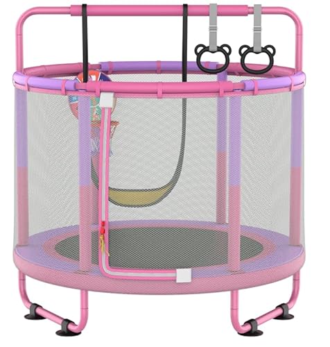 CZCPARY Kindertrampolin, Kindertrampolin für draußen, geeignet für 3-8 Jahre alte Kinder, Indoor und Outdoor verfügbares Trampolin, mit Sicherheitsnetz, Korb, Stange, Schaukel, Geschenk für Kinder CZCPARY Kindertrampolin, Kindertrampolin für draußen, geeignet für 3-8 Jahre alte Kinder, Indoor und Outdoor verfügbares Trampolin, mit Sicherheitsnetz, Korb, Stange, Schaukel, Geschenk für Kinder von CZCPARY