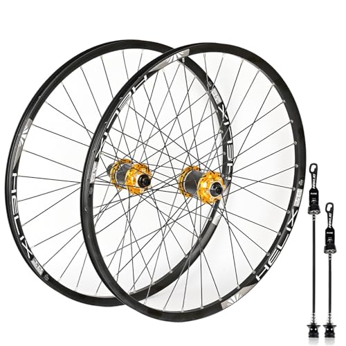 Carbon MTB Radsatz, Drahtreifen Radsatz für Rennräder, 26 27,5 29 Zoll Räder, Scheibenbremse 32H MS Fahrradräder(Gold QR_29in) von CZMYCBG