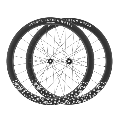 Carbon Rennrad Radsatz, 700C Drahtreifen Radsatz mit Schneeflockenmuster, 50mm Tiefes Aerodynamisches Rad von CZMYCBG