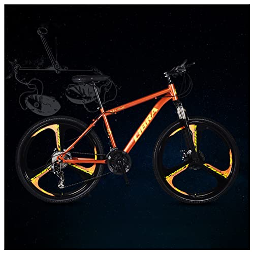 Hardtail-Mountainbike 26 Zoll, Mountain Trail Bike für Herren und Damen, Mountainbike mit Vorderradfederung und Doppelscheibenbremse, rutschfeste Fahrräder aus Kohlenstoffstahl, Leo, 27 Gänge von CZYGPHY