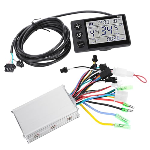 Elektroroller-Controller-Set, 24 V-48 V, wasserdicht, LCD-Anzeige, elektrisches Fahrrad, Roller-Motor, bürstenloser Controller-Kit (36 V/48 V, 350 W) von CaCaCook