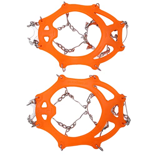 Steigeisen Bergsteigen, rutschfest, verschleißfest, Zubehör für Schneeschuhe, 2 Stück/Set mit 12 Zähnen (M) von CaCaCook