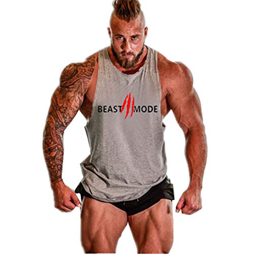 Cabeen Beast Mode Herren Muskel Gym Weste Bodybuilding Muscleshirt Stringer Tank Top von Cabeen