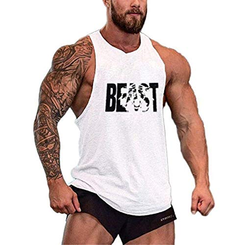 Cabeen Herren Beast Bodybuilding Stringer Tank Top Fitness Sleeveless Unterhemd Muskelshirt von Cabeen