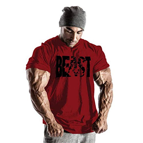 Cabeen Herren Fitness T-Shirt Trainingsshirt Bodybuilding Kurzarm Shirt Gym & Training Slim-Fit Cabeen Herren Fitness T-Shirt Trainingsshirt Bodybuilding Kurzarm Shirt Gym & Training Slim-Fit von Cabeen
