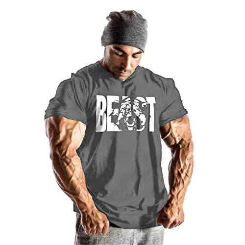 Cabeen Herren Fitness T-Shirt Trainingsshirt Bodybuilding Kurzarm Shirt Gym & Training Slim-Fit Cabeen Herren Fitness T-Shirt Trainingsshirt Bodybuilding Kurzarm Shirt Gym & Training Slim-Fit von Cabeen