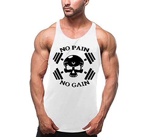 Cabeen Herren No Pain No Gain Muskelshirt Sport Tank Top Fitness Bodybuilding Ärmellos Unterhemden von Cabeen