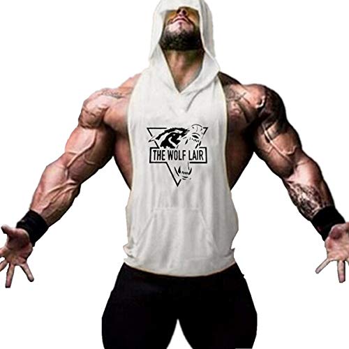 Cabeen Herren Sport Tank Top Fitness Bodybuilding Muskelshirt mit Kapuze Hoddie von Cabeen