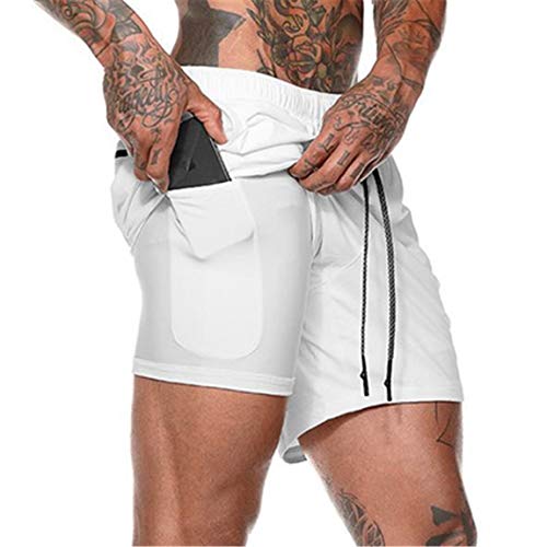 Cooden Herren Sport Shorts Sommer 2 in 1 Kurze Hosen Schnelltrocknende Laufshorts Jogginghose mit Reißverschlusstaschen für Fitness Outdoor Cooden Herren Sport Shorts Sommer 2 in 1 Kurze Hosen Schnelltrocknende Laufshorts Jogginghose mit Reißverschlusstaschen für Fitness Outdoor von Cabeen
