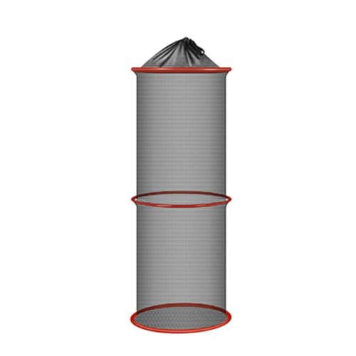 Cachpib Schwimmender Angelkorb, zusammenklappbarer Fischbeutel, Garnelenkorb, faltbares Fischernetz, Aufbewahrungskäfig für Outdoor-Angeln, mittelgroß von Cachpib