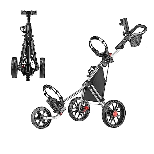 Caddytek Unisex-Erwachsene CaddyLite 11.5 V3-Silber Golf Push Cart, 53.5 x 27 x 45 von CaddyTek