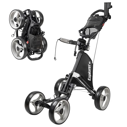 CaddyTek Explorer V8-Silber Golf Push Cart, Einheitsgröße CaddyTek Explorer V8-Silber Golf Push Cart, Einheitsgröße von CaddyTek