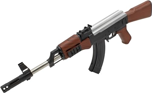 B.W. Softair Gun Airsoft Gewehr + Munition | AK 47 (A76) - Schwarz Profi Voll ABS | 57 cm. Inkl. Magazin & unter 0,5 Joule (ab 14 Jahre) von Cadofe