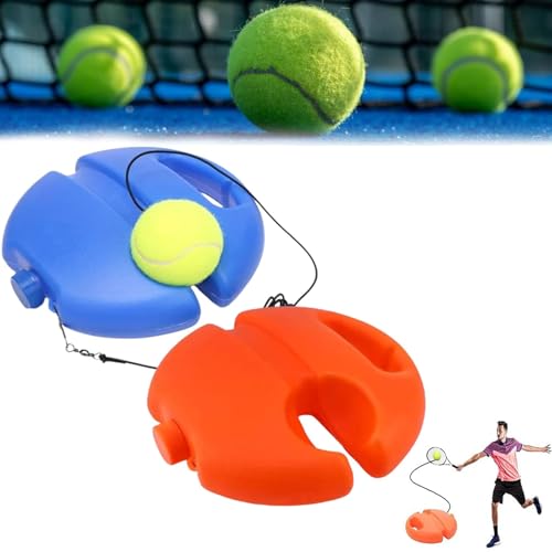 Rebuttal Ball Tennis, Tennistrainer, Rebounder, Tennis-Trainer, Rebounder, Solo-Tennis-Trainingsgerät, tragbares Tennis-Trainingswerkzeug (gemischt, 2 Stück) von Caduola