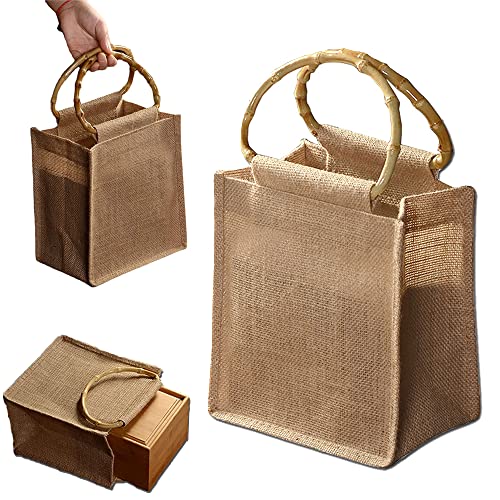 Klassische Jute Shopper, Jute Einkaufstasche, Jute-Tasche Einkaufstasche, Einkaufstasche Aus Jute, Jutetasche, Jute Tasche Tragbar, Mit Ringgriffen, Wiederverwendbare, für Einkaufen, Ausgehen Klassische Jute Shopper, Jute Einkaufstasche, Jute-Tasche Einkaufstasche, Einkaufstasche Aus Jute, Jutetasche, Jute Tasche Tragbar, Mit Ringgriffen, Wiederverwendbare, für Einkaufen, Ausgehen von CaiYuanGJ