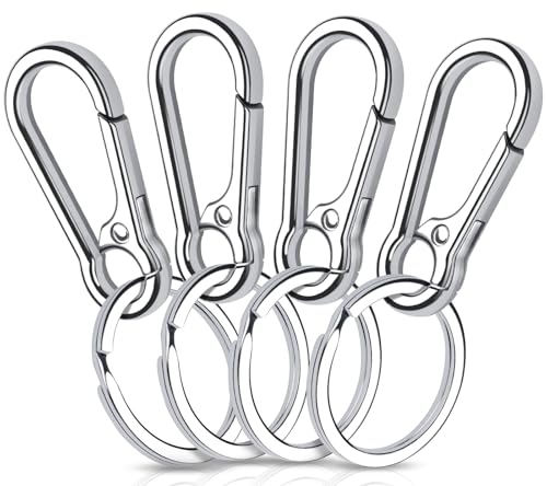 Caianwin 4 Stück Karabiner Schlüsselanhänger Metall Karabinerhaken Klein Schlüsselkarabiner für Schlüssel, Rucksäcke und Charms Caianwin 4 Stück Karabiner Schlüsselanhänger Metall Karabinerhaken Klein Schlüsselkarabiner für Schlüssel, Rucksäcke und Charms von Caianwin