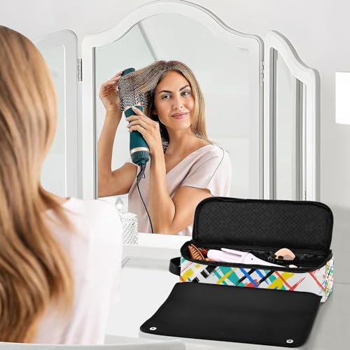 Hot Hair Tools Reisetasche mit hitzebeständigem Pad, tragbarer Haarstyling-Werkzeug-Organizer für Glätteisen, Lockenstab und Haar von Caihoyu