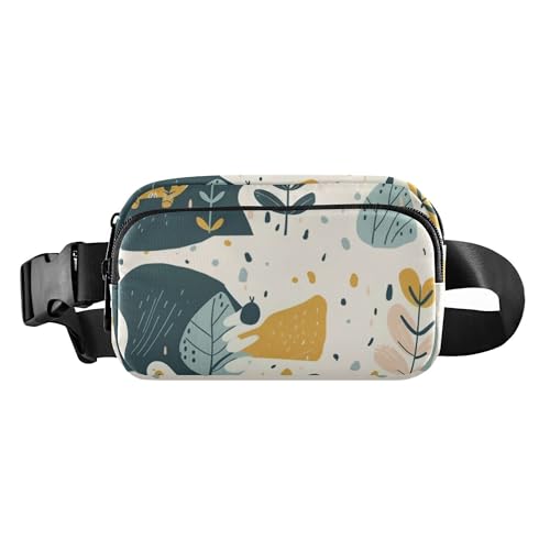 Trendige Gürteltasche für Damen, Herren, Teenager, Mini-Crossbody-Pass-Tasche mit verstellbarem Gurt, für Radfahren, Wandern, Fitnessstudio, Katzen und Pflanzen, Katzen und Pflanzen, Einheitsgröße, von Caihoyu