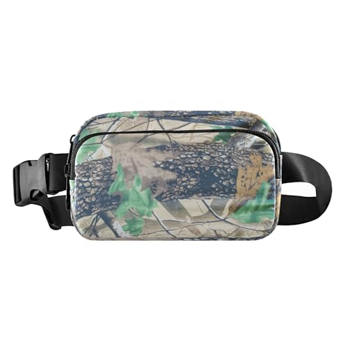 Trendige Gürteltasche für Damen und Herren, kleine Crossbody-Tasche mit verstellbarem Riemen für Reisen, Urlaub, Laufen, Militär-Textur, Camouflage, Militärische Textur, Camouflage, Einheitsgröße, von Caihoyu