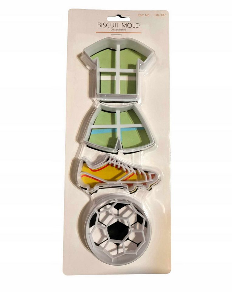 CakeLand Ausstechform Set Ausstechformen Fußball – Trikot, Shorts, Schuh und Ball CakeLand Ausstechform Set Ausstechformen Fußball – Trikot, Shorts, Schuh und Ball von CakeLand
