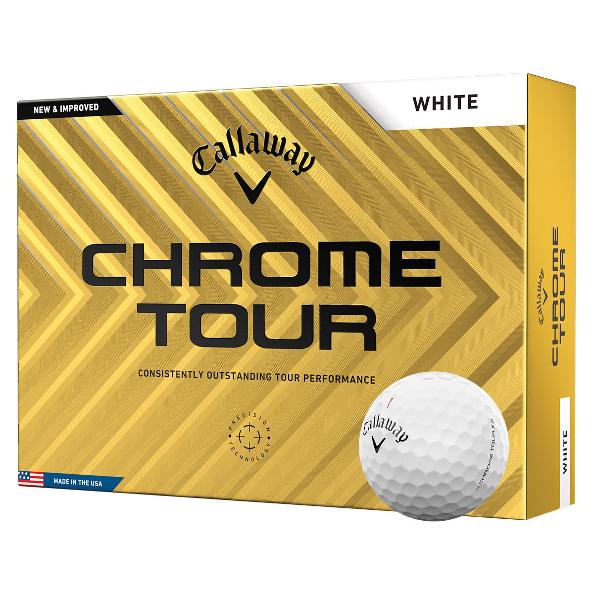 Callaway Chrome Tour 12 Golf Ball Pack, Mens, White | American Golf von Callaway Golf