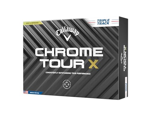 Callaway Golf Chrome Tour X Premium Golfball 2024, Weiß von Callaway