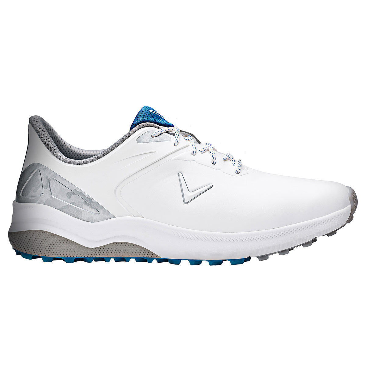 Callaway Golf Mens White and Silver Waterproof Lazer Spikeless Golf Shoes, Size: 11 | American Golf von Callaway Golf
