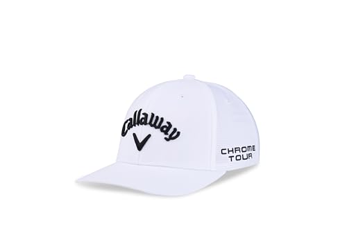 Callaway Standard Tour Cap Headwear, Weiß/Schwarz von Callaway Golf