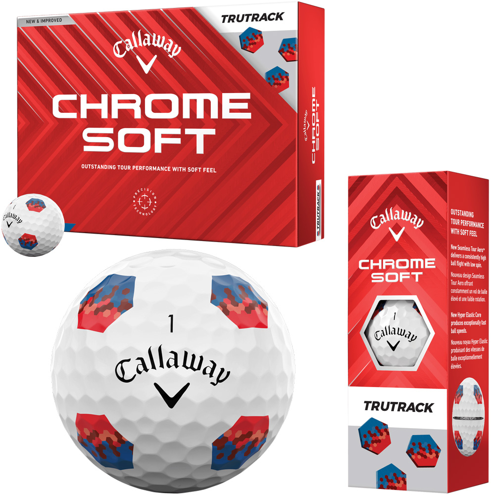 'Callaway Chrome Soft TruTrack Golfball 12er blau/rot' 'Callaway Chrome Soft TruTrack Golfball 12er blau/rot' von Callaway