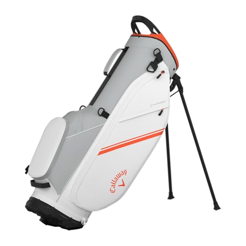 Callaway Golf Chase Lightweight Stand Bag, 2025, White/Silver/Orange Callaway Golf Chase Lightweight Stand Bag, 2025, White/Silver/Orange von Callaway