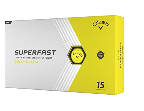 Callaway Golf Superfast Bold Golfball, Gelb von Callaway