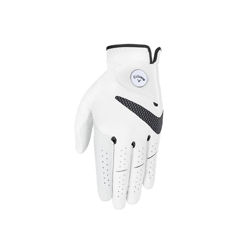 Callaway Golf Syntech Herren Golfhandschuh 2025 - Linke Hand für Rechtshänder, L, Weiß von Callaway