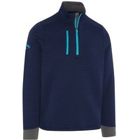 Callaway MIDWEIGHT TEXTURED 1/4 ZIP FLEECE Thermo Midlayer navy von Callaway