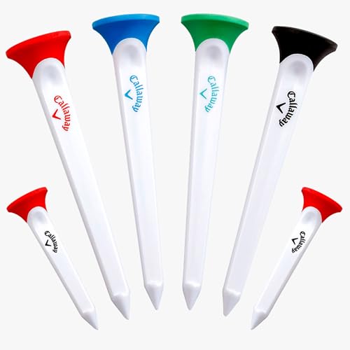 Callaway Unisex-Erwachsene Wood Performance Golf Tees, Mehrfarbig/Meereswellen (Ocean Tides), 6-Pack von Callaway